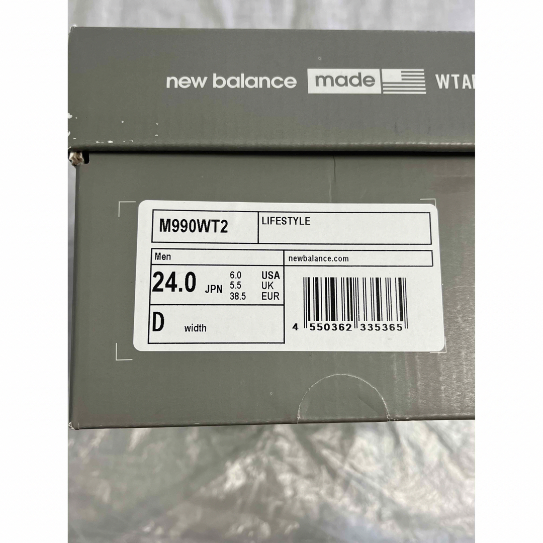 【美品】New Balance 990 V2 WTAPS ニューバランス 24