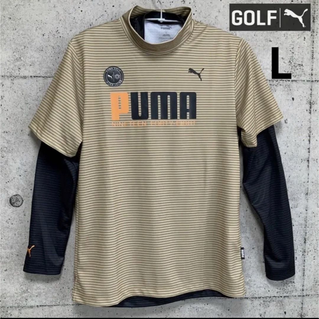 PUMA - PUMA GOLF【L】インナー付 モックネック シャツ ブロンズ ...