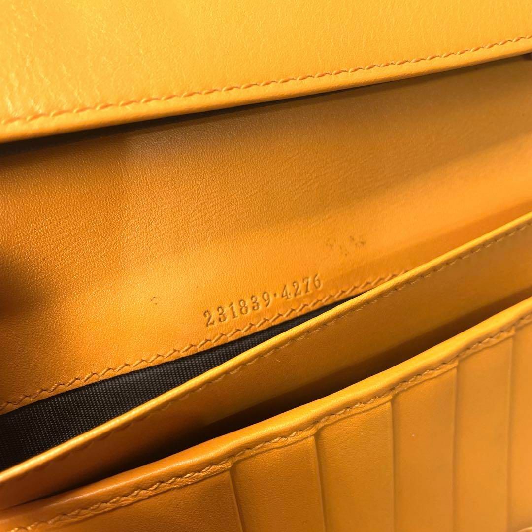 s124【極美品】グッチ GUCCI 金具 オールレザー 本革 長財布 箱付き