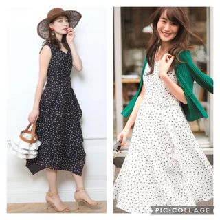 JUSGLITTY アシンメトリーラッフルワンピース