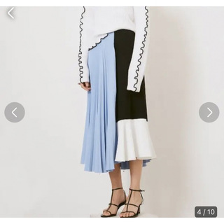 ルシェルブルー(LE CIEL BLEU)のクリーニング済美品‼️ルシェルブルーBlocking Pleated Skirt(ロングスカート)