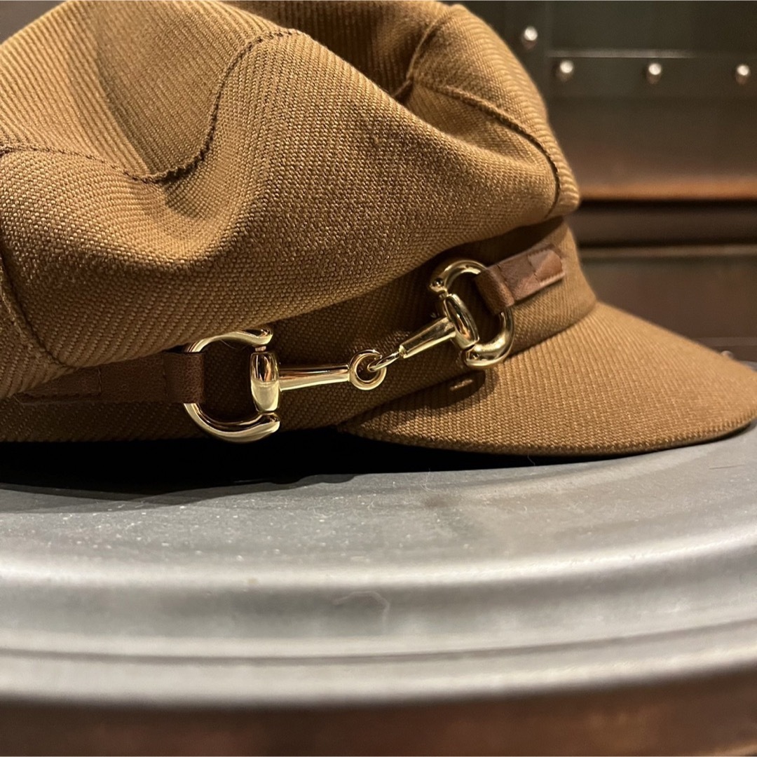 CA4LA キャスケット　カシラ　ベレー帽　金具　サイズ調整　可能　ブラウン　や