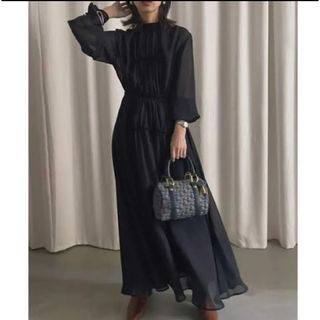 アメリヴィンテージ(Ameri VINTAGE)のameri vintage/chiffon gather dress(ロングワンピース/マキシワンピース)