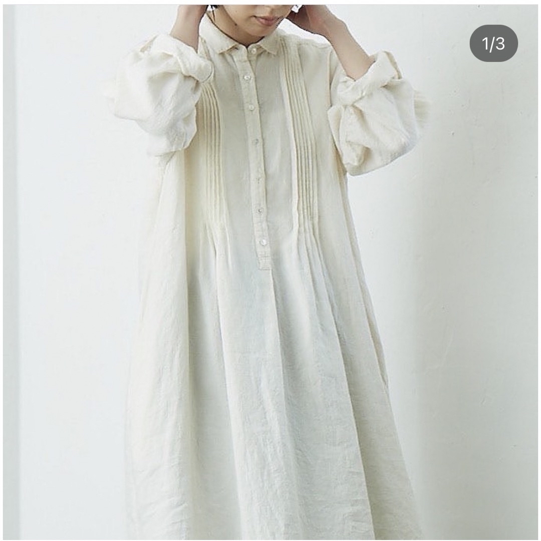 ikkuna(イクナ)のikkuna pin-tucked shirts dress レディースのワンピース(ロングワンピース/マキシワンピース)の商品写真