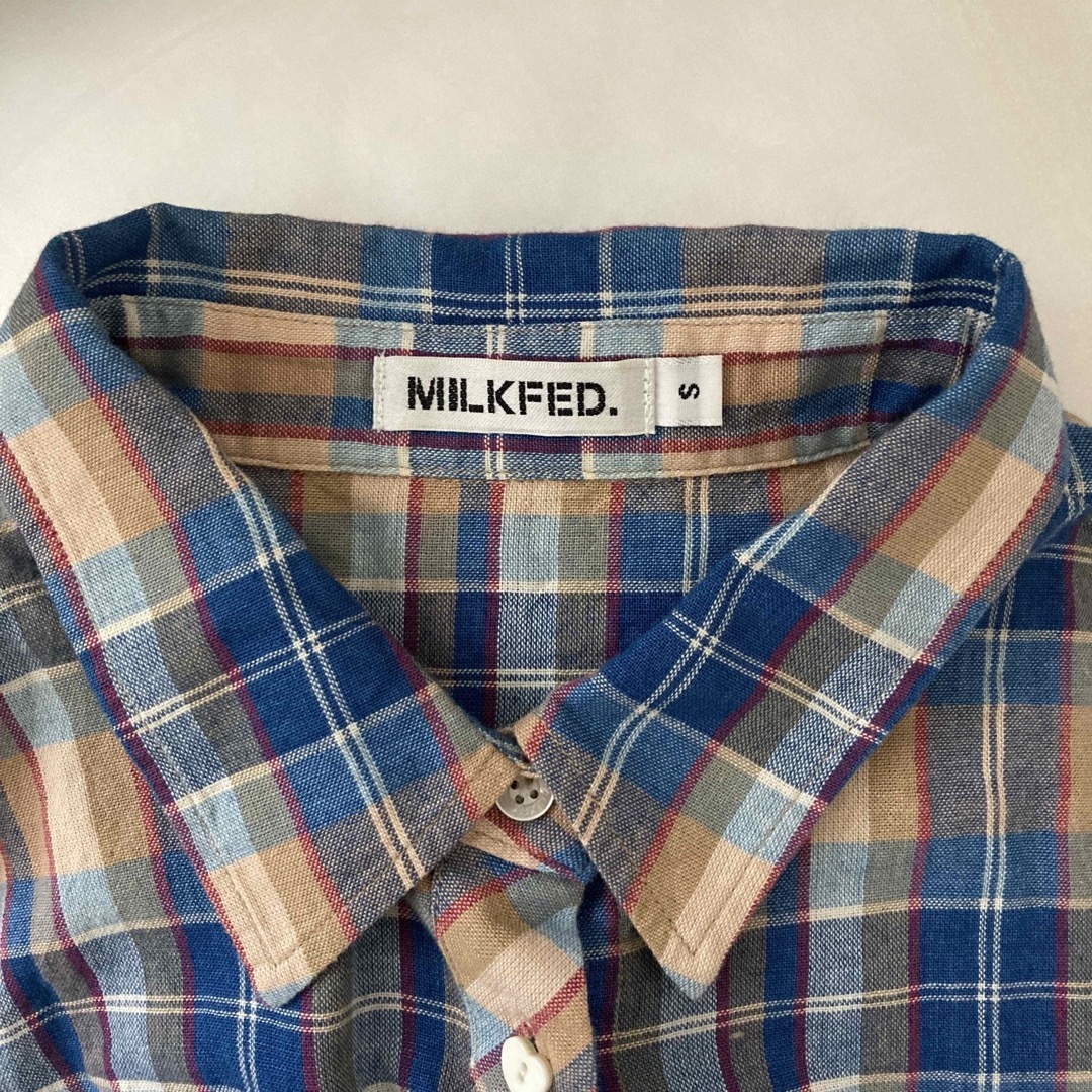 MILKFED.(ミルクフェド)のMILKFED. チェック2wayシャツ レディースのトップス(シャツ/ブラウス(半袖/袖なし))の商品写真