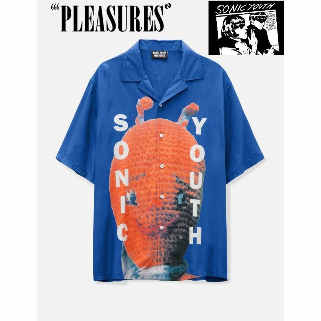 PLEASURES(プレジャー)のPLEASURES × SONIC YOUTH エイリアン キャンプカラーシャツ メンズのトップス(シャツ)の商品写真