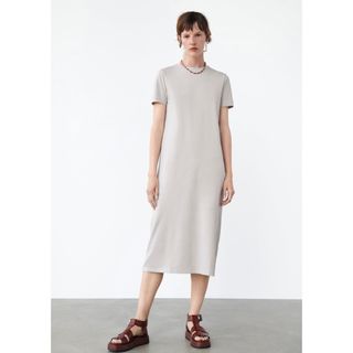 ザラ(ZARA)のZARA ザラ　半袖　ワンピース(ロングワンピース/マキシワンピース)