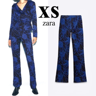 ZARA - Zara ザラ パンツ ジャガード 刺繍 ロング スリム