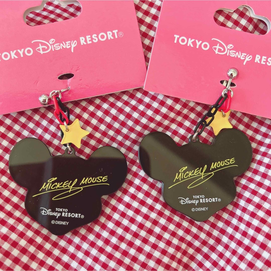 Disney(ディズニー)の【新品.タグ付き】☆ディズニー☆実写ミッキー&ミニー　イヤリング4点セット☆ レディースのアクセサリー(イヤリング)の商品写真