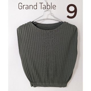 スコットクラブ(SCOT CLUB)のGrand Table グランターブル サマーニット リブ ノースリーブ カーキ(ニット/セーター)