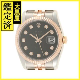 ロレックス(ROLEX)のロレックス デイトジャスト 116231G ブラック ダイヤ メンズ 【200】(腕時計(アナログ))