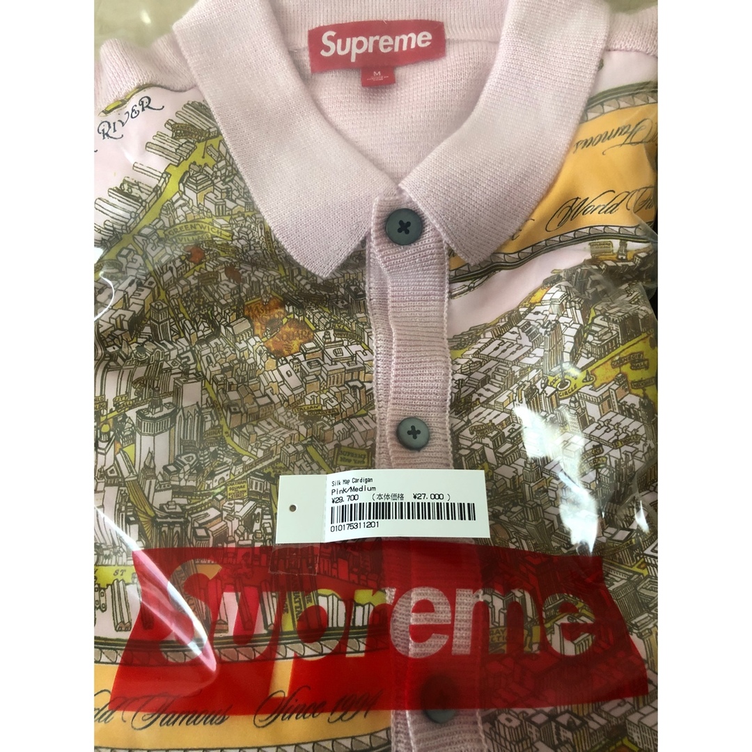 Supreme   Supreme Silk Map Cardigan Pink Mの通販 by guiltygreedy's