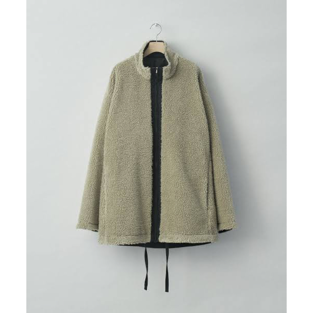 Wool Boa Zip Long Jacket