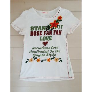 ローズファンファン(ROSE FANFAN)のROSE FANFAN ☆半袖Tシャツ  刺繍入り(Tシャツ(半袖/袖なし))