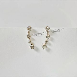 スタージュエリー(STAR JEWELRY)の◆廃盤◆極美品 STAR JEWELRY K10 ホワイトトパーズ フックピアス(ピアス)