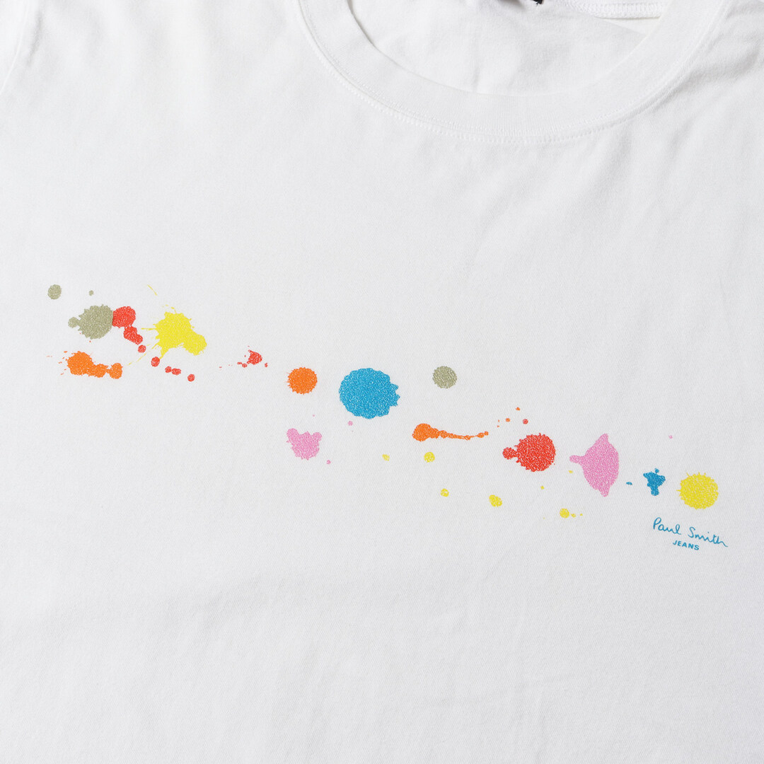 Paul Smith ポールスミス Tシャツ サイズ:L グラフィックロゴ クルーネック 半袖 Tシャツ 199533 551J JEANS ホワイト 白 トップス カットソー 【メンズ】