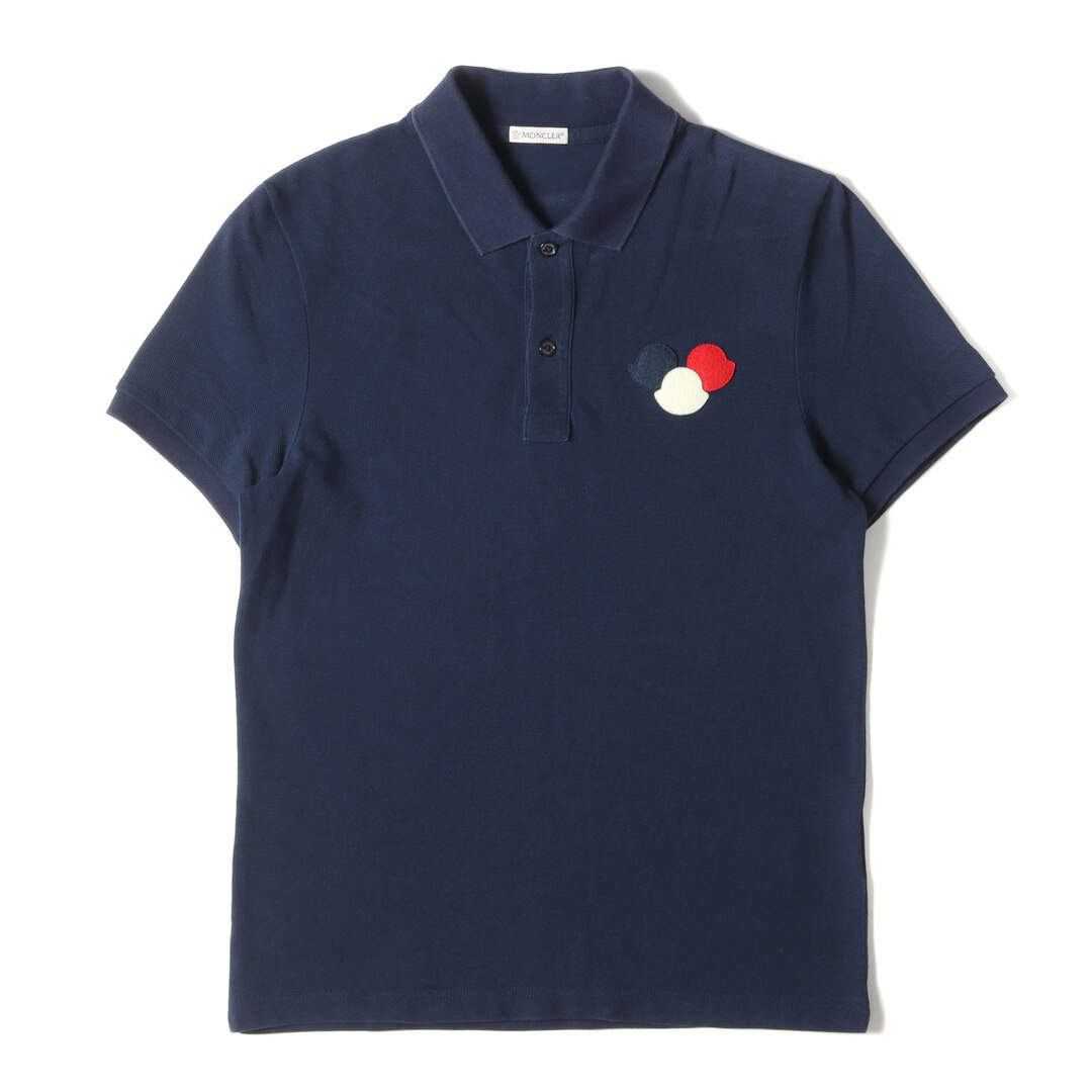 MONCLER(モンクレール)のMONCLER モンクレール ポロシャツ サイズ:S ワンポイント アイコンロゴワッペン 半袖 鹿の子 (MAGLIA POLO MANICA CORTA C10918318800 84556) / カノコ 17SS ネイビー 紺 カットソー トップス ブランド【メンズ】【中古】 メンズのトップス(ポロシャツ)の商品写真