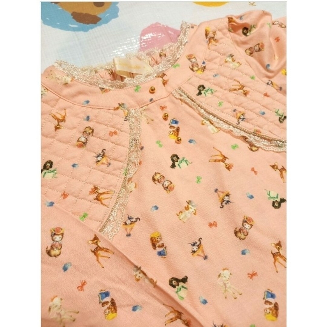 franche lippee(フランシュリッペ)の新品未使用◆ フランシュリッペ ラ ペチット ◆ アニマル柄の可愛いカットソー キッズ/ベビー/マタニティのキッズ服女の子用(90cm~)(Tシャツ/カットソー)の商品写真