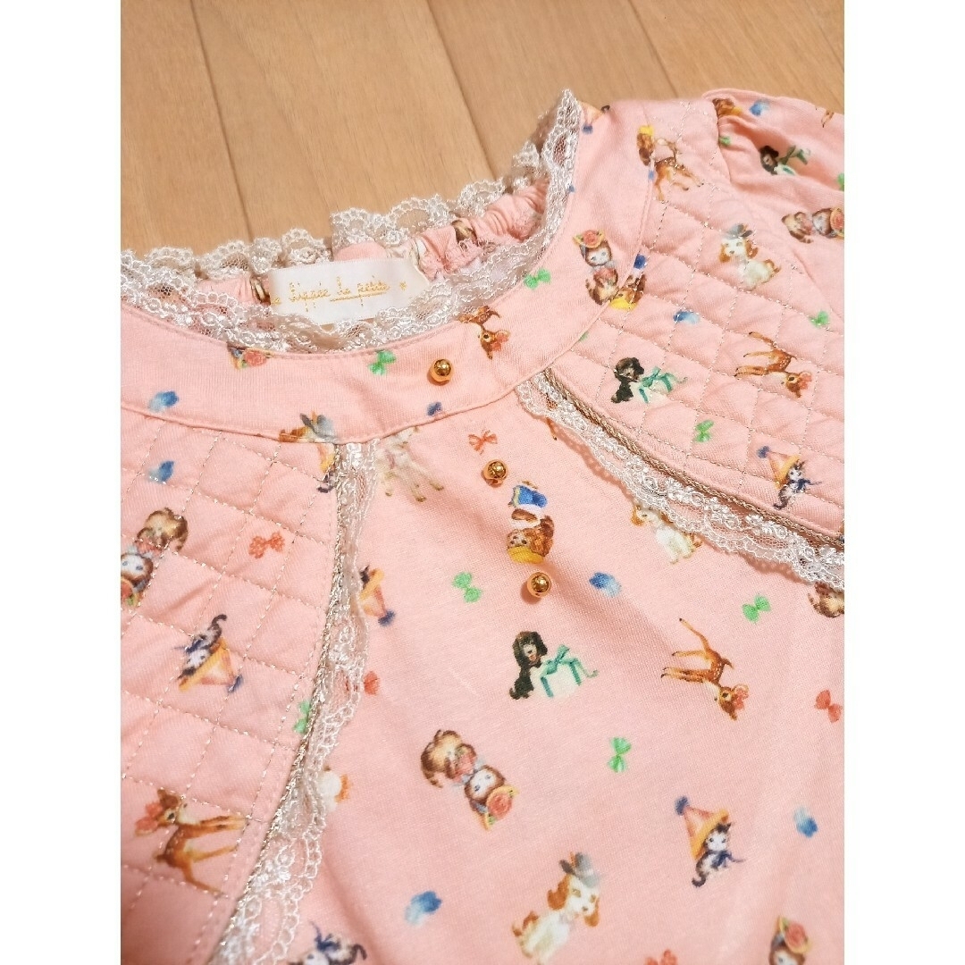 franche lippee(フランシュリッペ)の新品未使用◆ フランシュリッペ ラ ペチット ◆ アニマル柄の可愛いカットソー キッズ/ベビー/マタニティのキッズ服女の子用(90cm~)(Tシャツ/カットソー)の商品写真