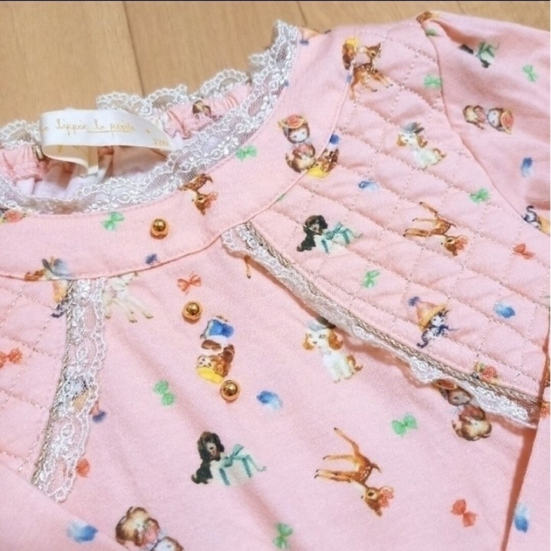 franche lippee(フランシュリッペ)の新品未使用◆ フランシュリッペ ラ ペチット ◆ アニマル柄の可愛いカットソー キッズ/ベビー/マタニティのキッズ服女の子用(90cm~)(Tシャツ/カットソー)の商品写真