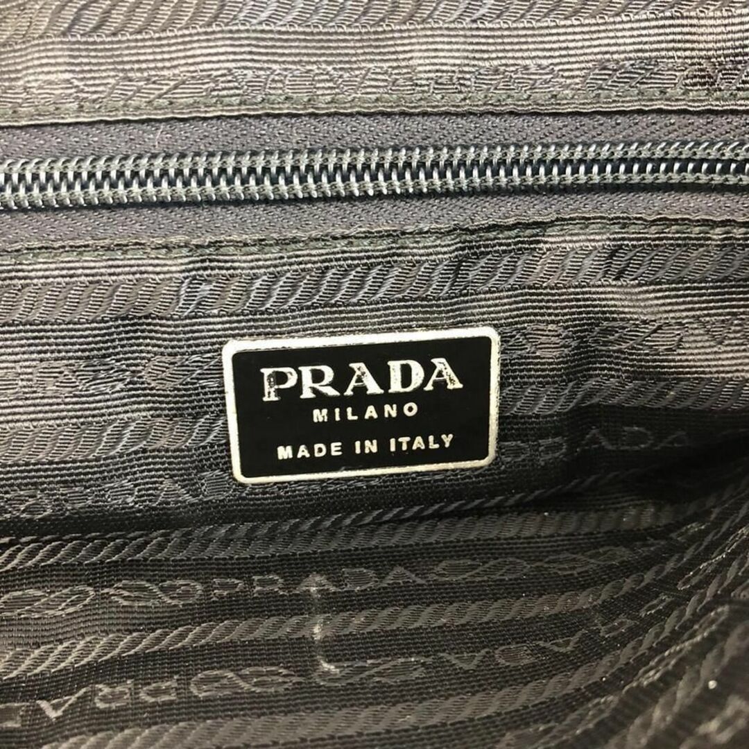 PRADA プラダ ロゴプレート ハンドバッグ ブラック レディース ブランド