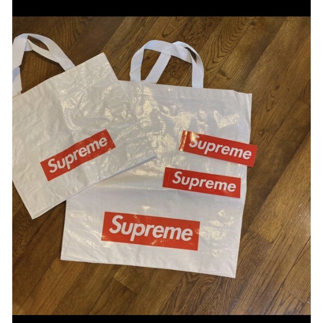 Supreme ショッパー2種 ステッカー2枚付き - エコバッグ