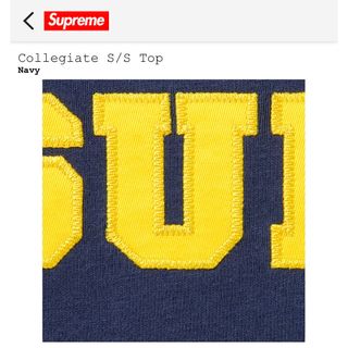 L　SUPREME Collegiate S/S TOP　白　シュプリーム