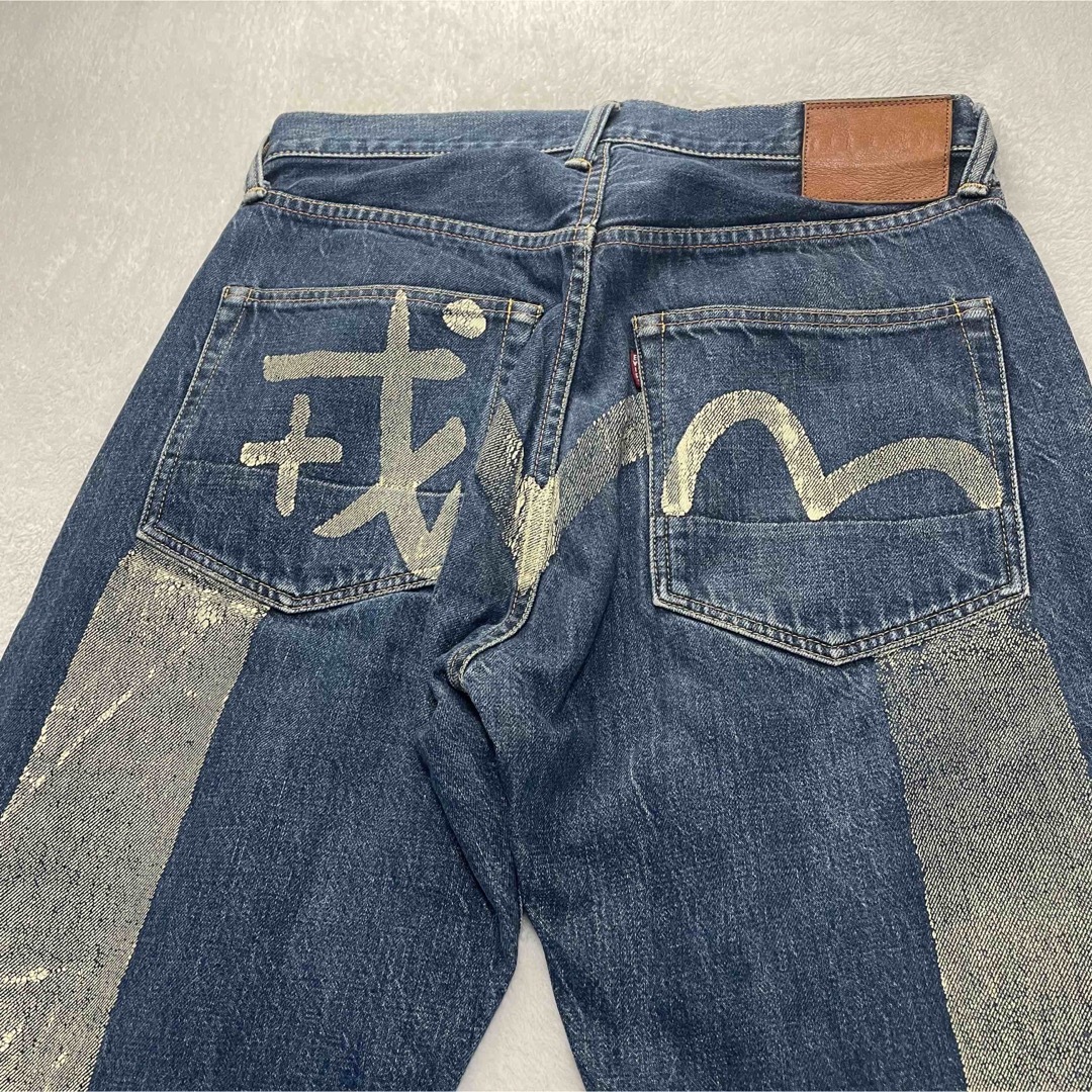 エヴィス EVISU ビッグカモメ ペイント ジーンズ デニム アメカジ 虎耳