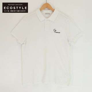 モンクレール(MONCLER)のモンクレール 19-55 MAGLIA POLO ホワイト プリント ポロシャツ M(その他)