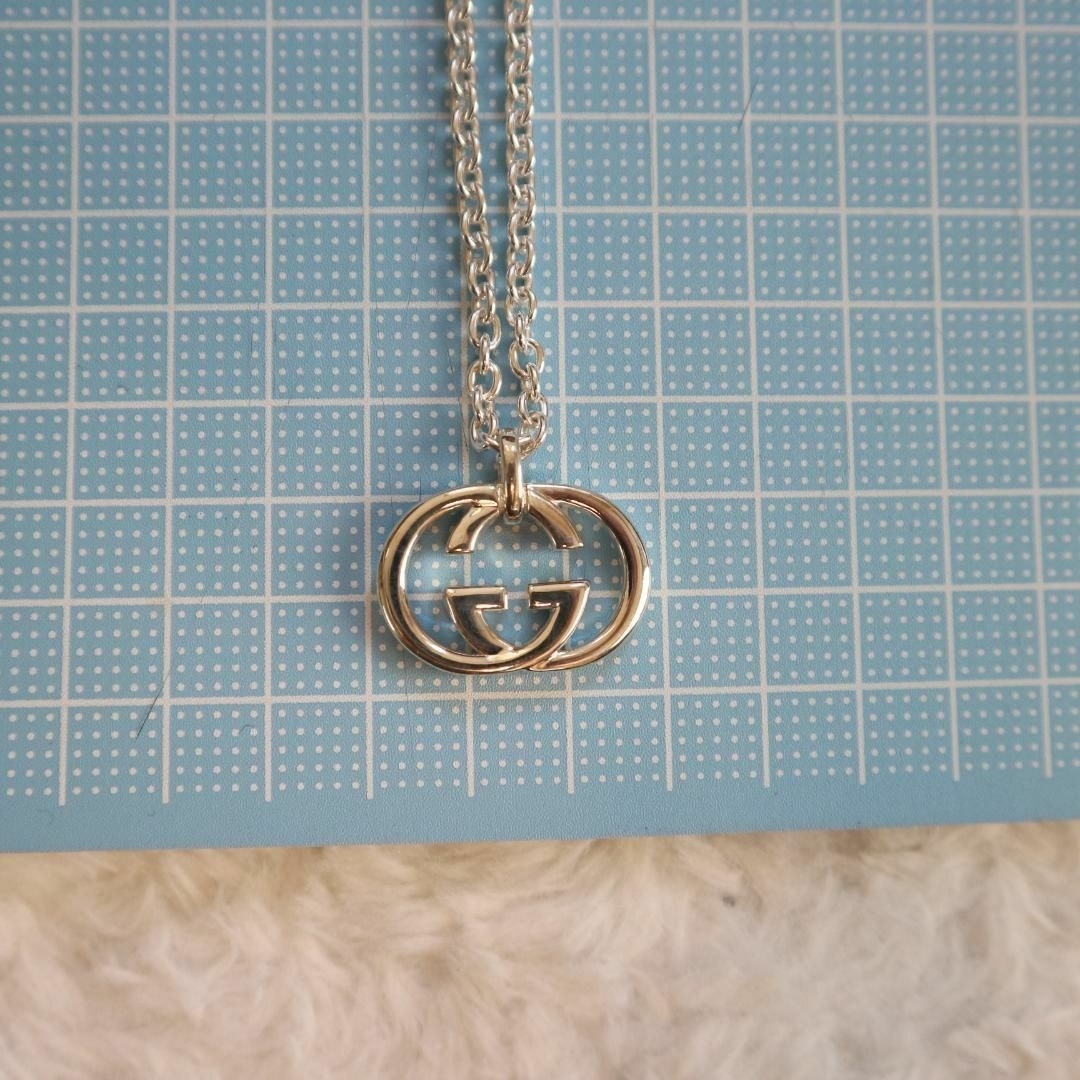 美品★GUCCI インターロッキングG ネックレス 箱保存袋付