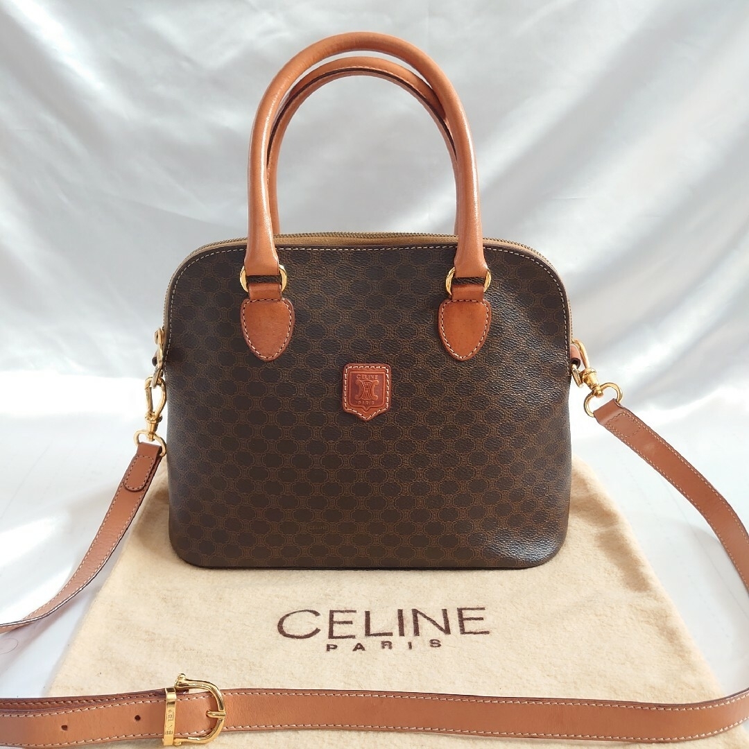 celine - 極美品 CELINE マカダム柄 2way ハンドバッグの通販 by 