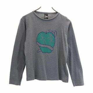 ネイバーフッド(NEIGHBORHOOD)のネイバーフッド りんご柄 プリント 長袖 Tシャツ 1 グレー NEIGHBORHOOD ロンT メンズ 【中古】  【230820】 メール便可(Tシャツ/カットソー(半袖/袖なし))