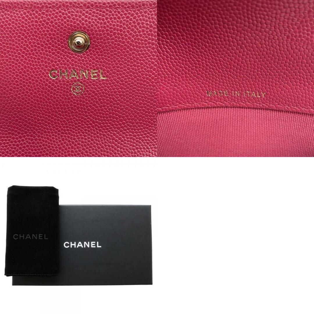 シャネル 長財布 マトラッセ ココマーク キャビアスキン CHANEL 財布 ピンク