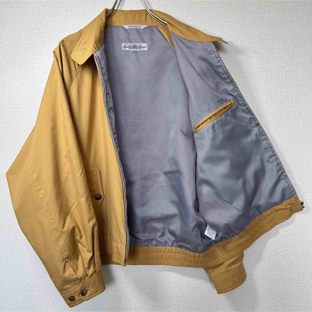 アウター　ナイロンジャケット　刺繍　ロゴ　古着　黄色 メンズのジャケット/アウター(ナイロンジャケット)の商品写真