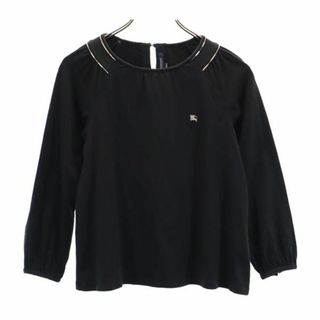 バーバリー(BURBERRY)のバーバリー 日本製 長袖 Tシャツ 130 ブラック系 BURBERRY ロゴ ロンT キッズ 【中古】  【230820】 メール便可(Tシャツ/カットソー)