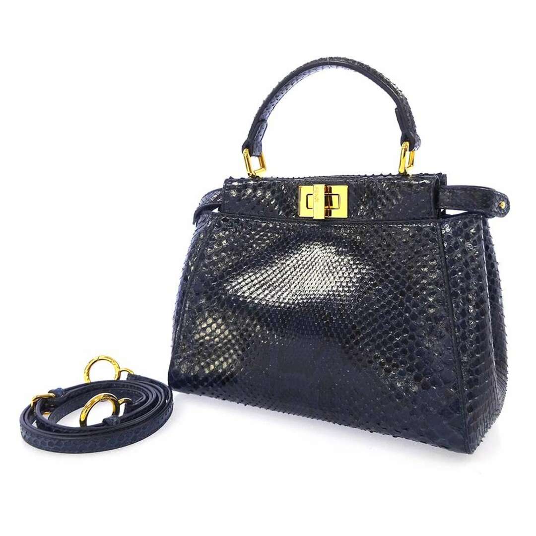 ハンドバッグフェンディ ハンドバッグ ミニ ピーカブー パイソン 8BN244 FENDI バッグ 2wayショルダーバッグ