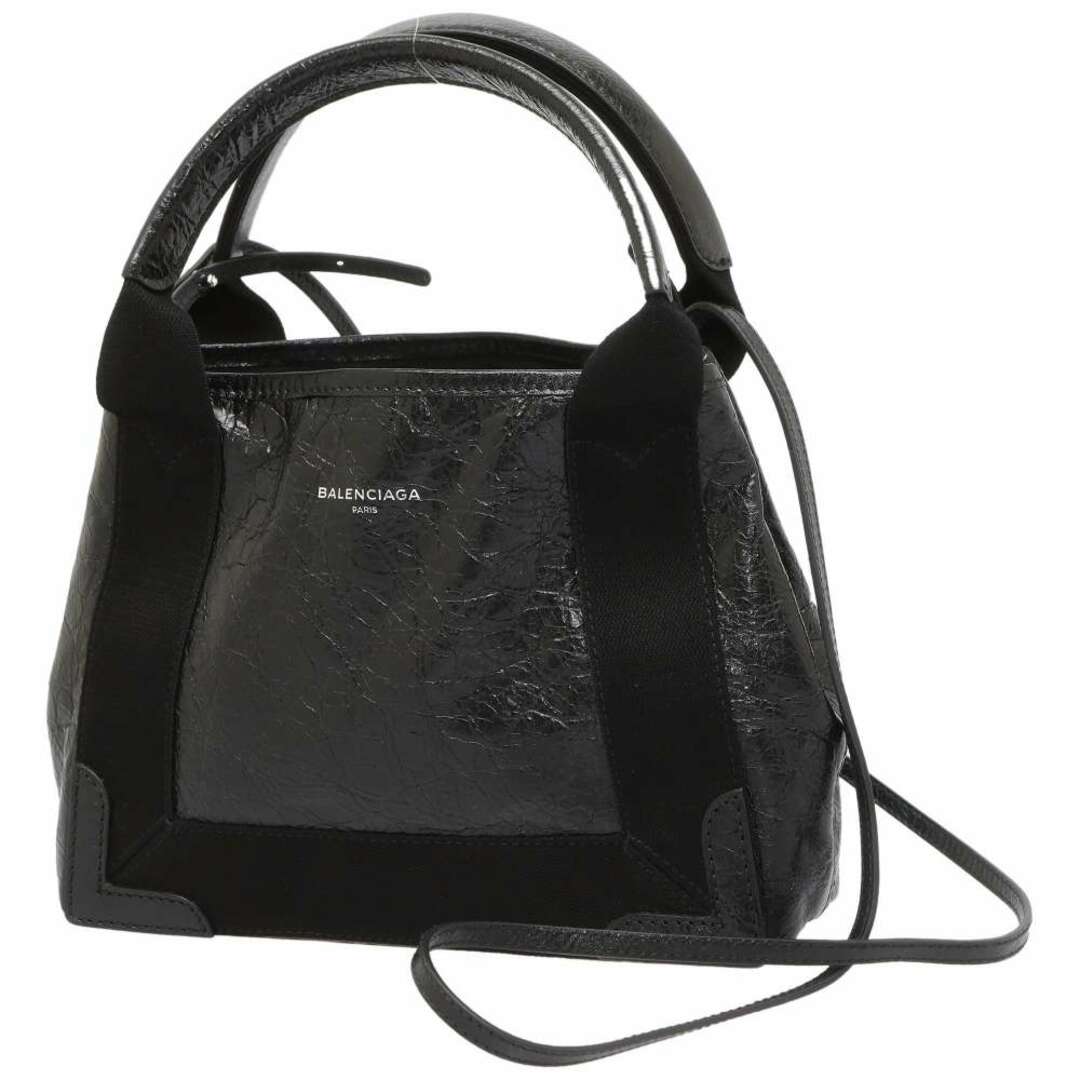 バレンシアガ ハンドバッグ ネイビーカバ XS レザー 542018 BALENCIAGA バッグ 2wayショルダーバッグ 黒