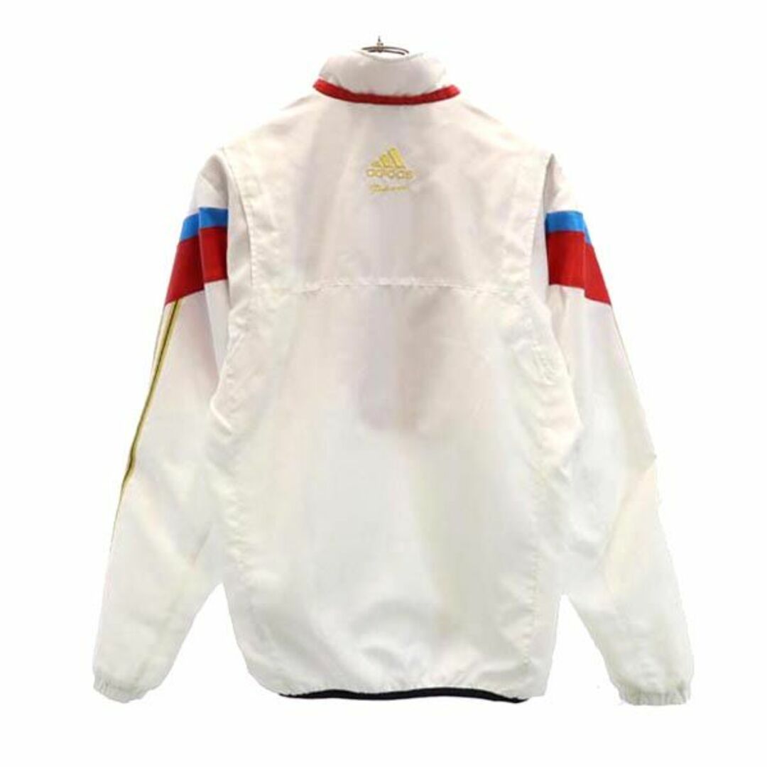 adidas - アディダス ハーフジップ ウインドブレーカー L 白×青×赤