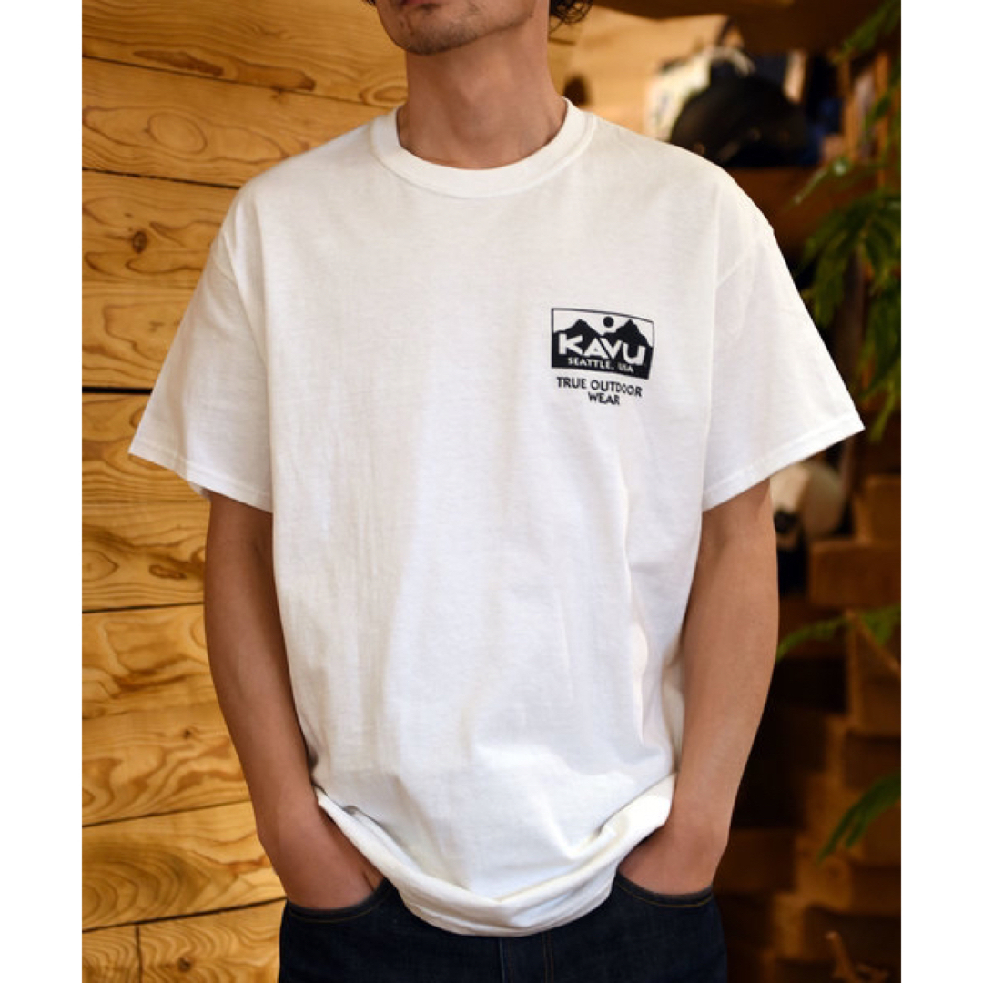 kavu カブー TRUE LOGO バックプリントTシャツ Ｓ+ XL