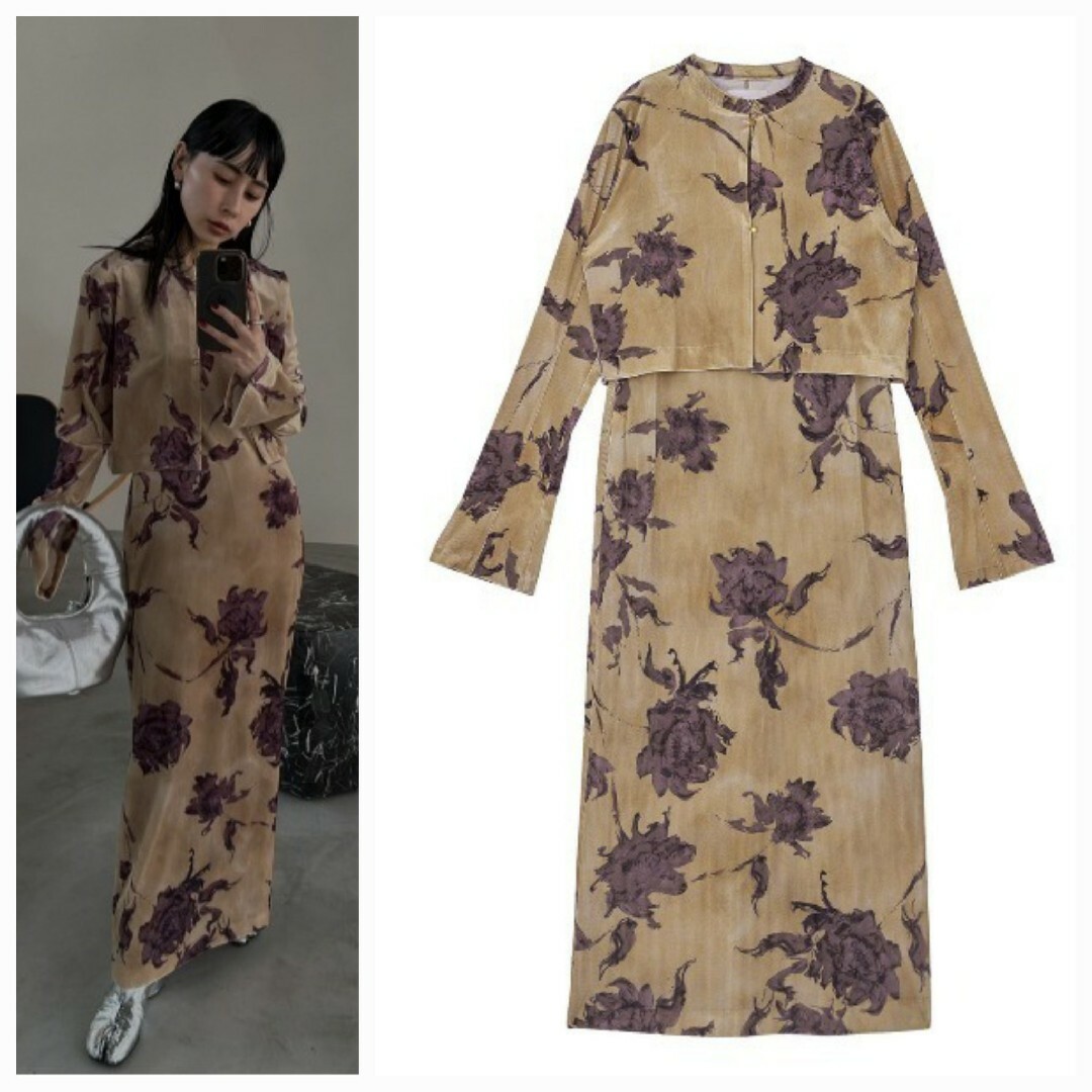 AmeriVINTAGE新作完売品DRY FLOWER VELOUR DRESS | フリマアプリ ラクマ