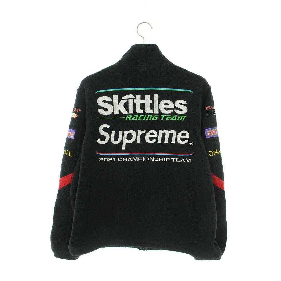 SUPREME シュプリーム 21AW Skittles Polartec Jacket スキットルズロゴ刺繍ポーラテックフリースレーシングジャケット ブラックS備考