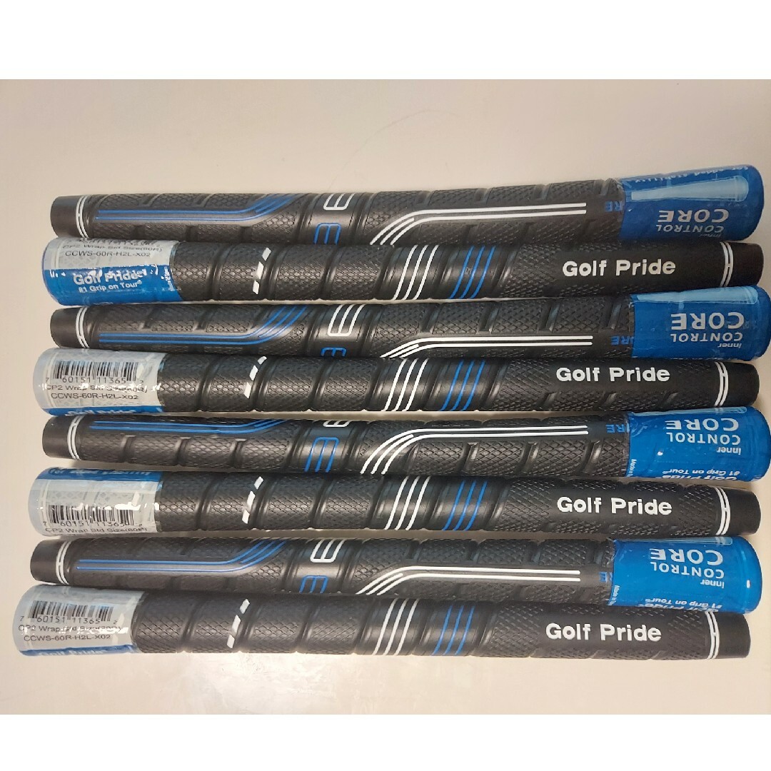【送料無料】グリップ ゴルフプライドCP2スタンダードサイズ60R黒青 8本