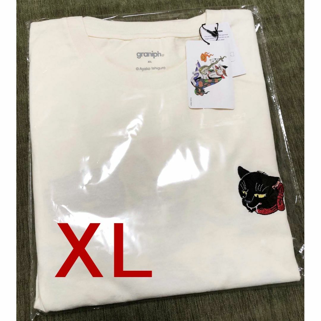 ＸLサイズ 鮎包囲絵図(石黒亜矢子)　コラボ長袖Tシャツ　 グラニフ