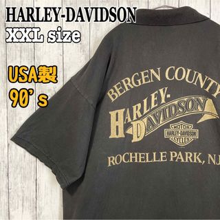 90sハーレーUSA製ポロシャツ ヴィンテージHARLEY-DAVIDSON半袖