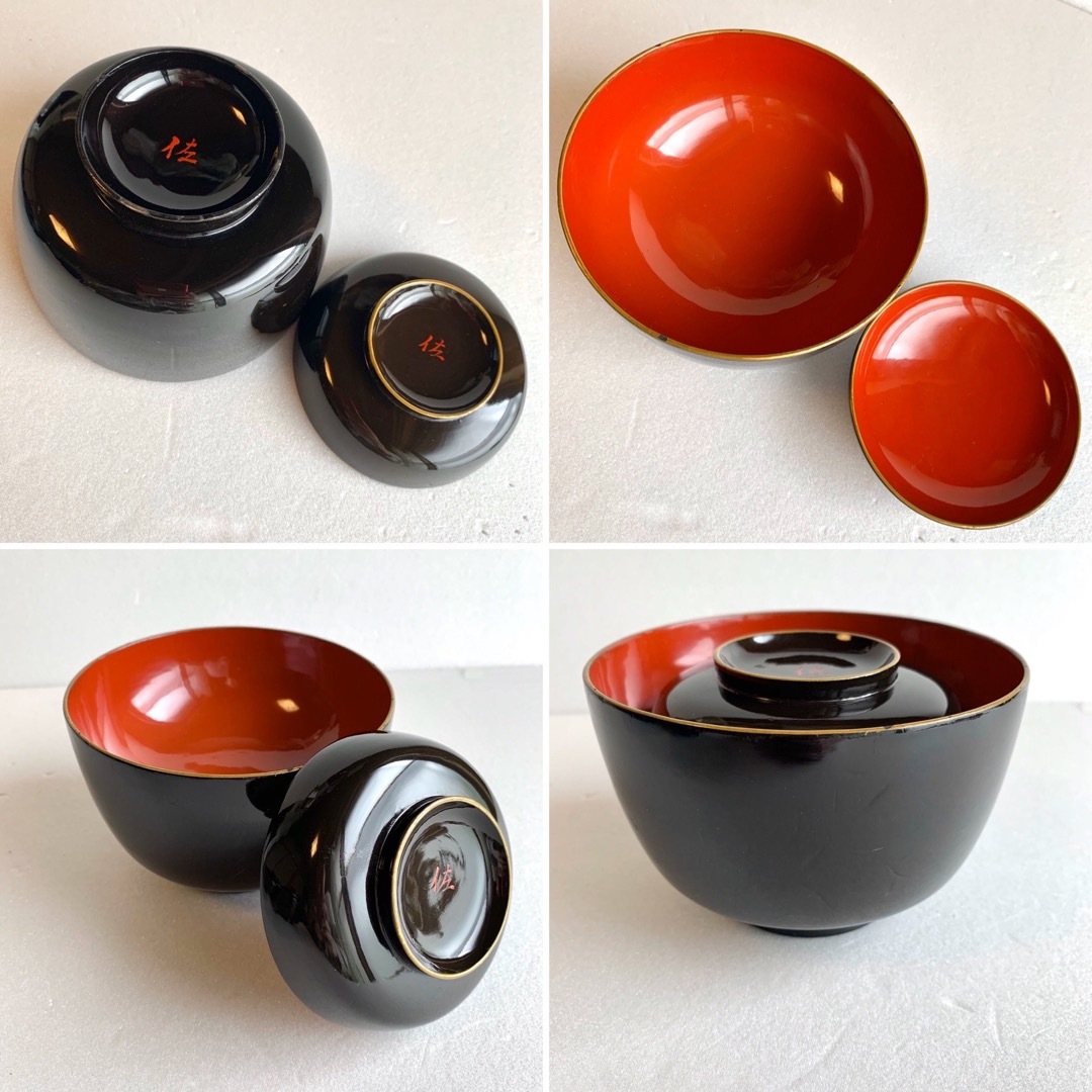 ご飯茶碗 漆塗り 黒 飯椀 漆器 骨董品 貴重 高級 飾り 食器 お食い初め
