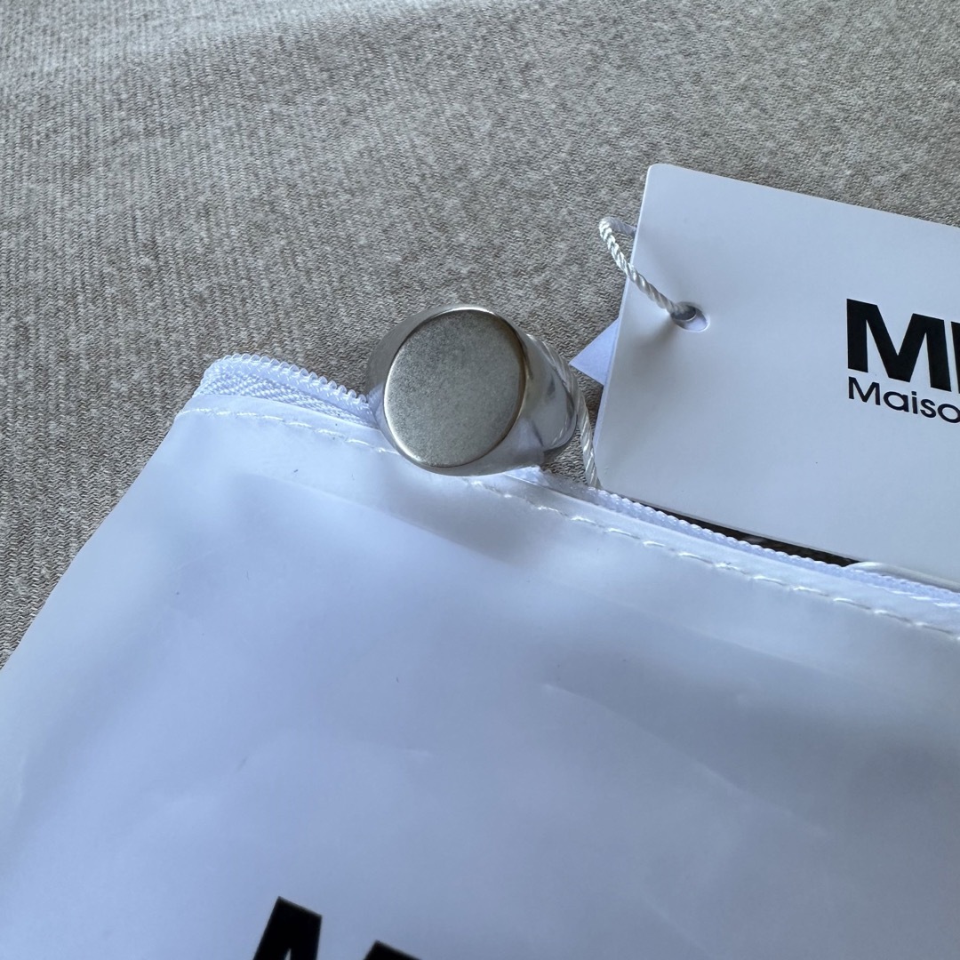 3新品 メゾン マルジェラ MM6 オーバル シュバリエ リング シルバー