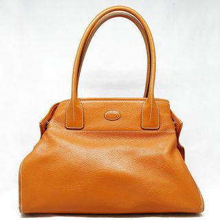 トッズ(TOD'S)のTOD'S トッズ レザー バッグ Girelli ジレリ 牛革 オレンジ(ハンドバッグ)