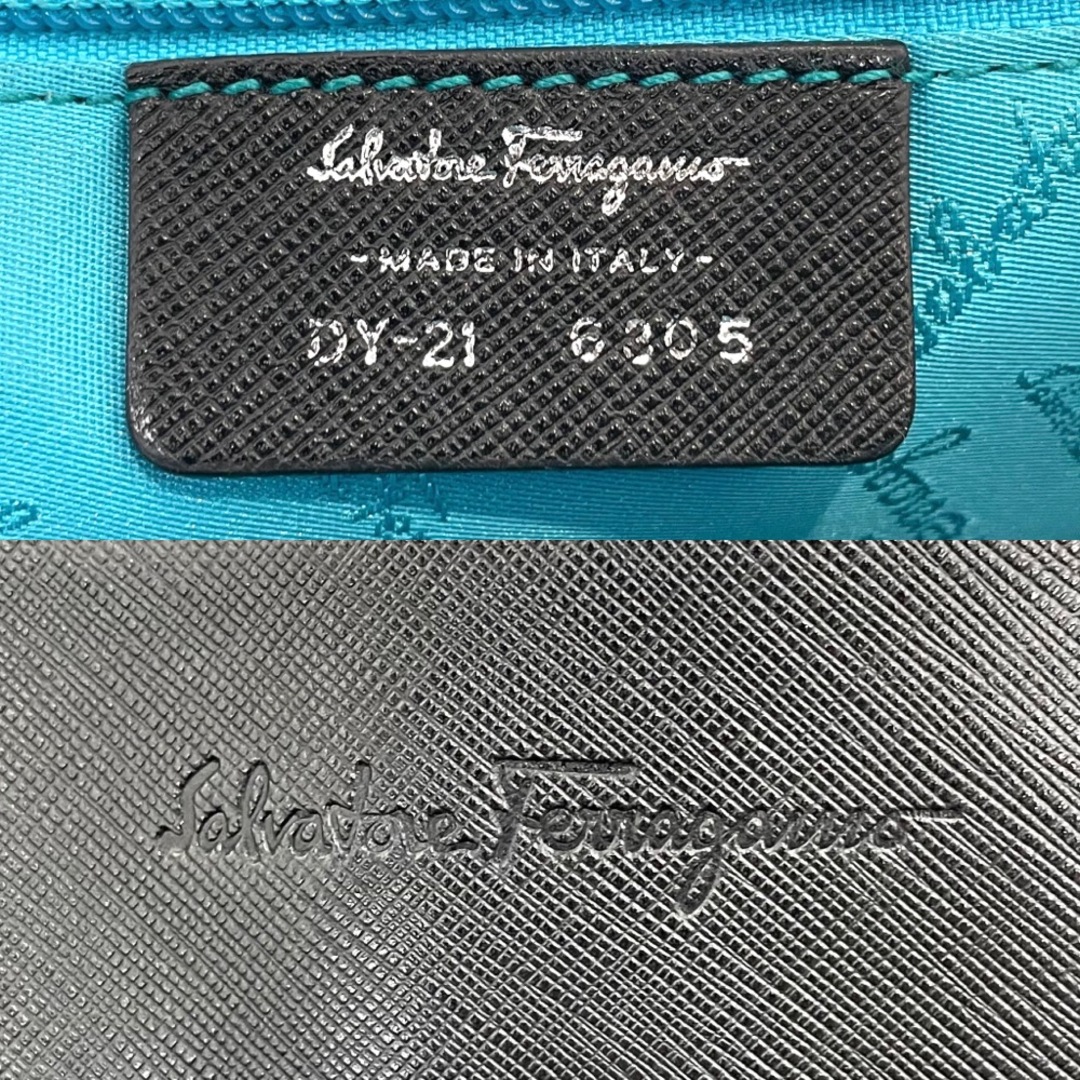 【値下げ中】Salvatore Ferragamo サルヴァトーレフェラガモ ハンドバッグ ガンチーニ ハンドバッグ 肩掛け かばん 鞄 DY-21　6305 レザー  ラタン   ブラック 黒 シルバー金具 レディース 人気【品】