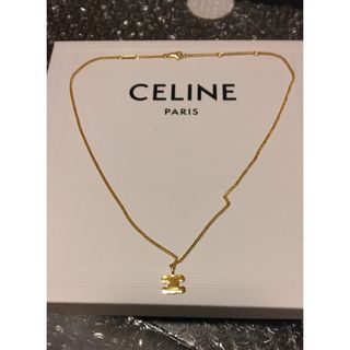 celine - セリーヌトリオンフラインストーンネックレス刻印入りの