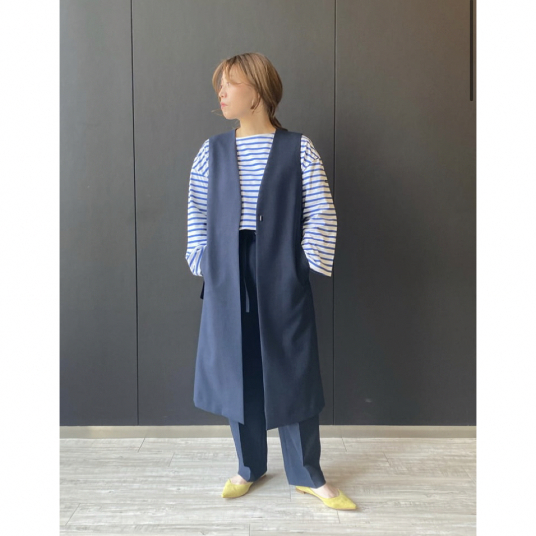 UNITED ARROWS green label relaxing(ユナイテッドアローズグリーンレーベルリラクシング)の【新品】グリーンレーベルリラクシング  ニット　ジプシーサップジレ　ロングジレ レディースのトップス(ベスト/ジレ)の商品写真